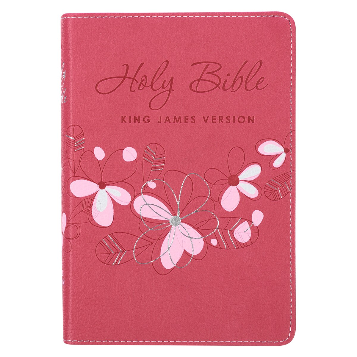 Pink Faux Leather Compact King James Version Bible – Your Church Resources