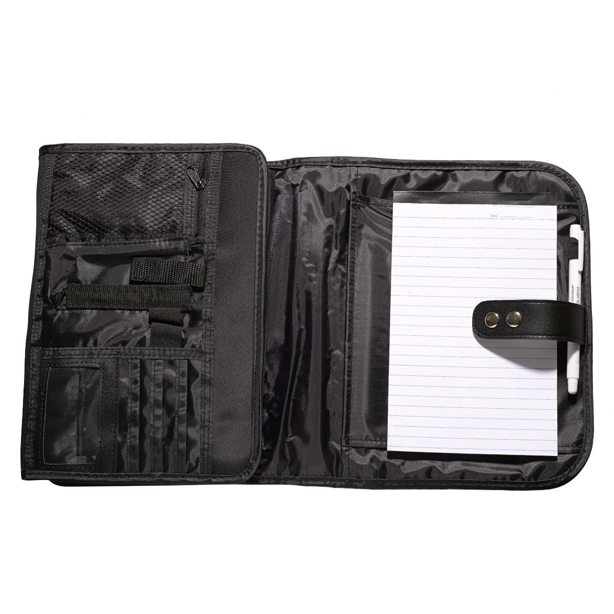 Black Micro-Fiber Tri-fold Organizer Bible Cover