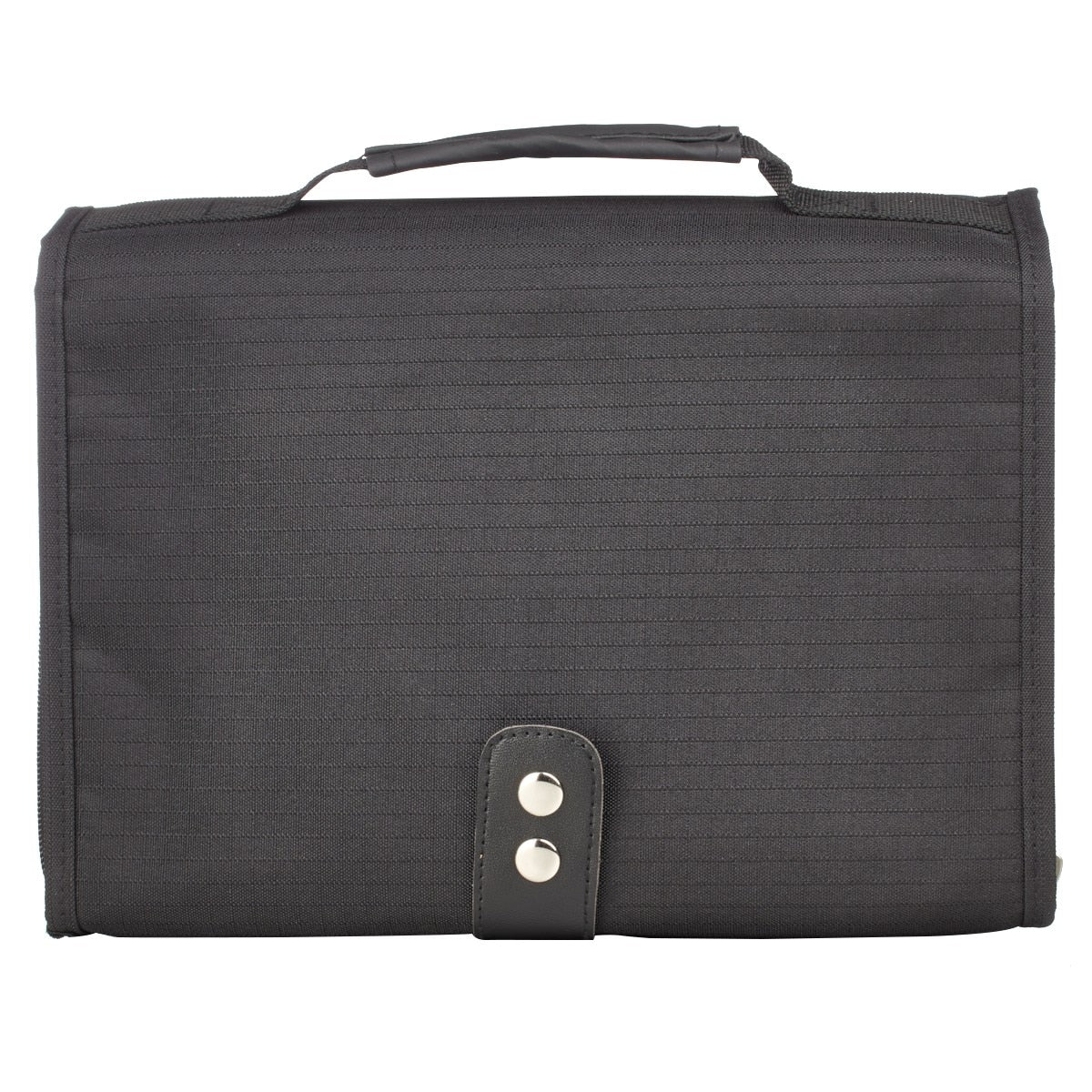 Black Polyester Tri-fold Organizer Bible Cover