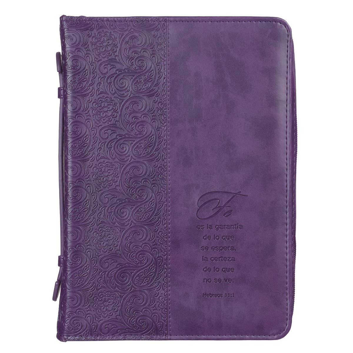 Funda para Biblias Fe, Morado – Hebreos 11:1