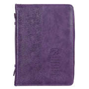 Funda para Biblias Fe, Morado – Hebreos 11:1