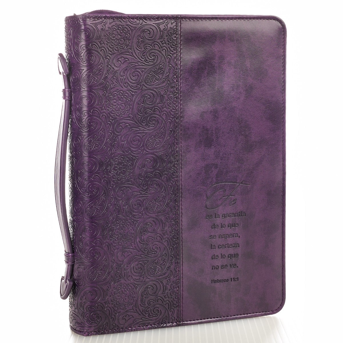 Funda para Biblias Fe, Morado – Hebreos 11:1