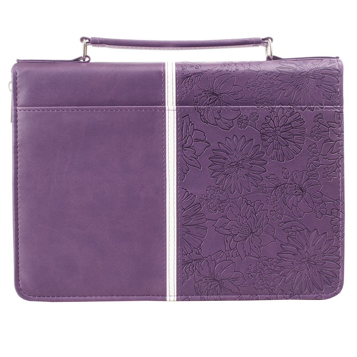 I Know the Plans Purple Floral Faux Leather Fashion Bible Cover - Jeremiah 29:11
