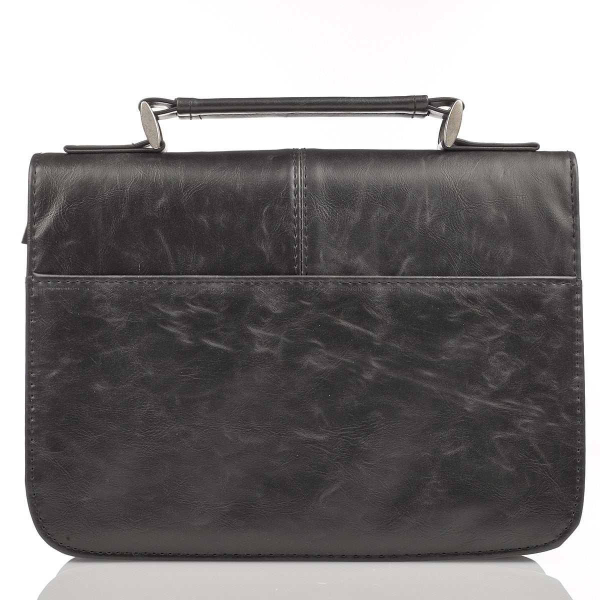 Faith Black Faux Leather Classic Bible Cover