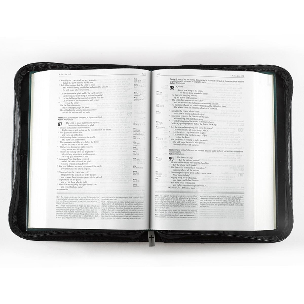 Faith Black Faux Leather Classic Bible Cover