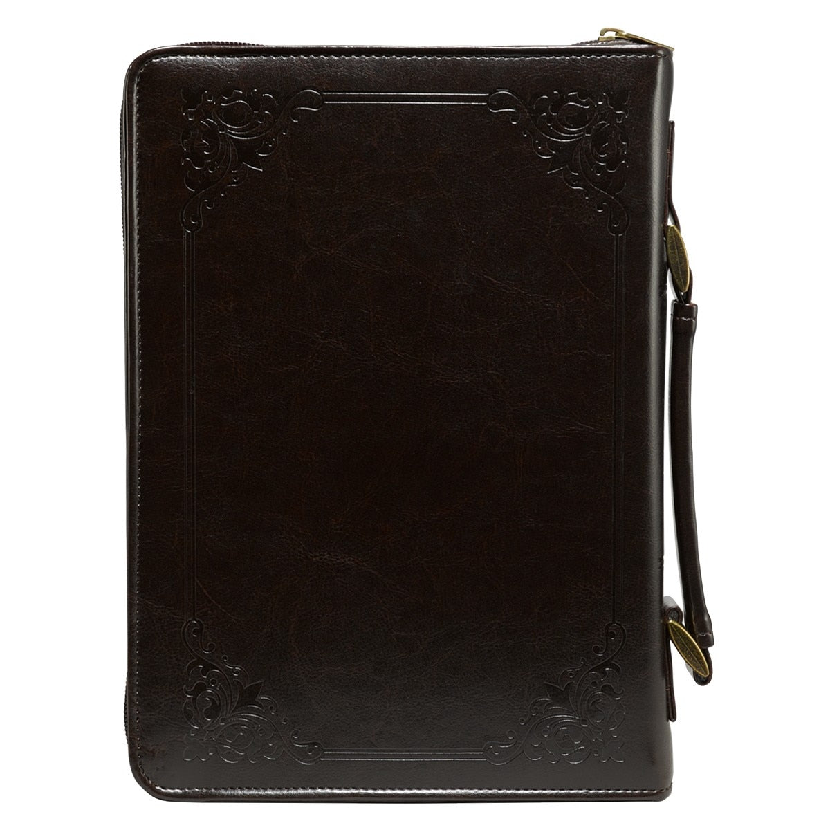 The Holy Bible Dark Brown Faux Leather Classic Bible Cover