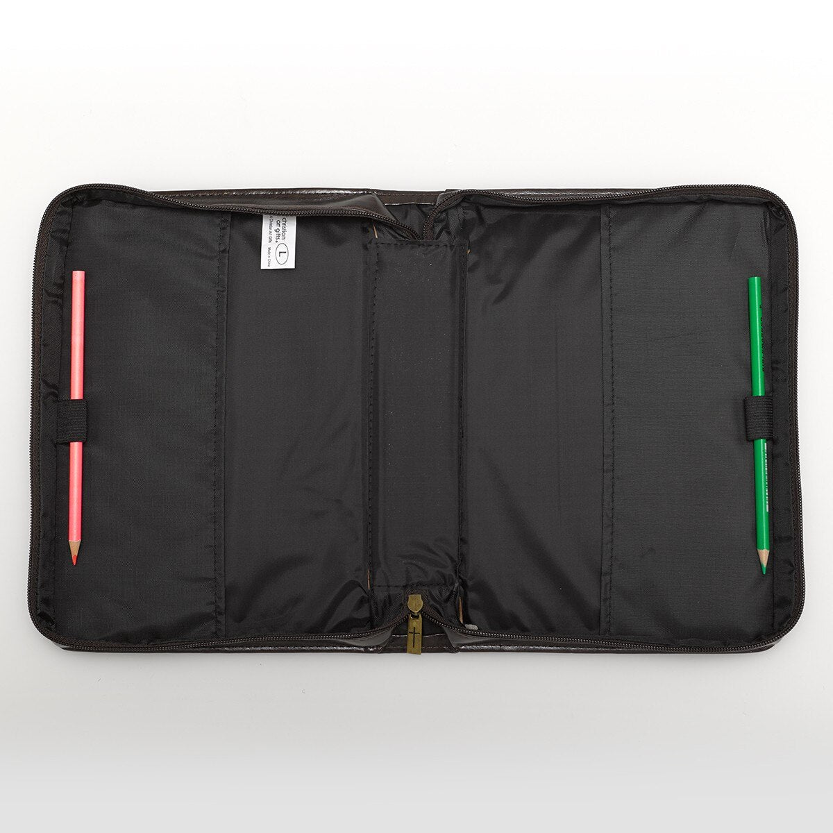 The Holy Bible Dark Brown Faux Leather Classic Bible Cover