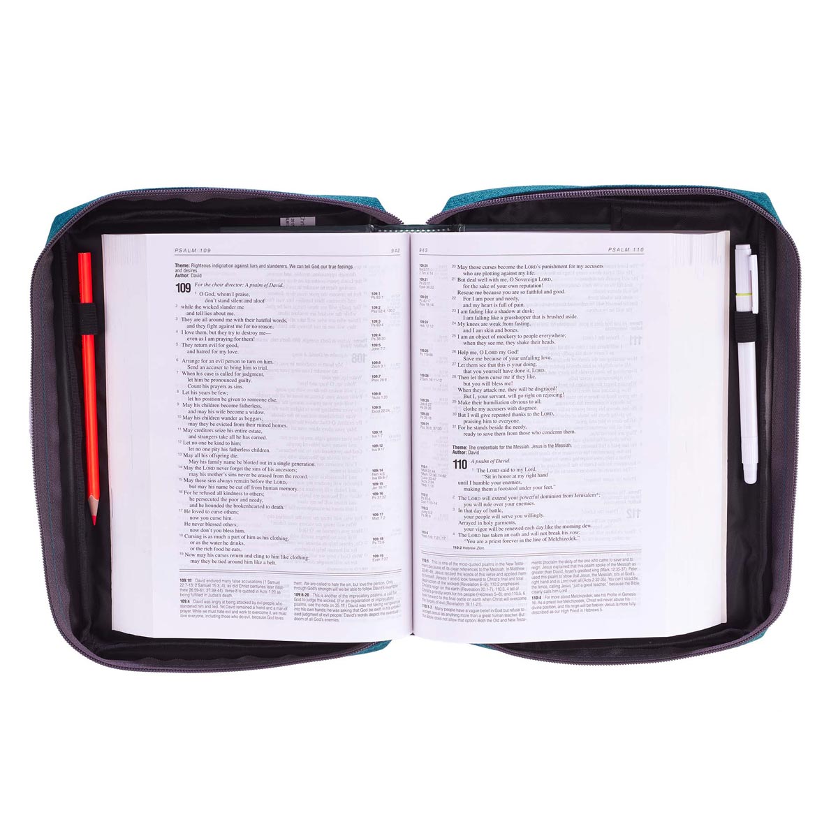 Teal Poly-Canvas Value Bible Cover with Fish Badge