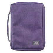 Purple Poly-Canvas Value Bible Cover with Fish Badge