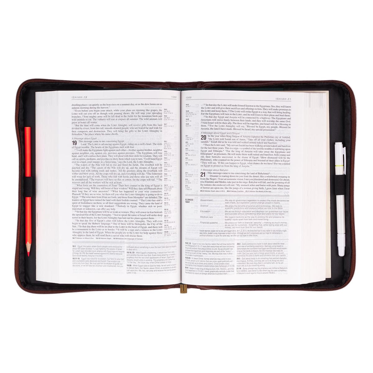 Names of God  Brown Faux Leather Bible Cover