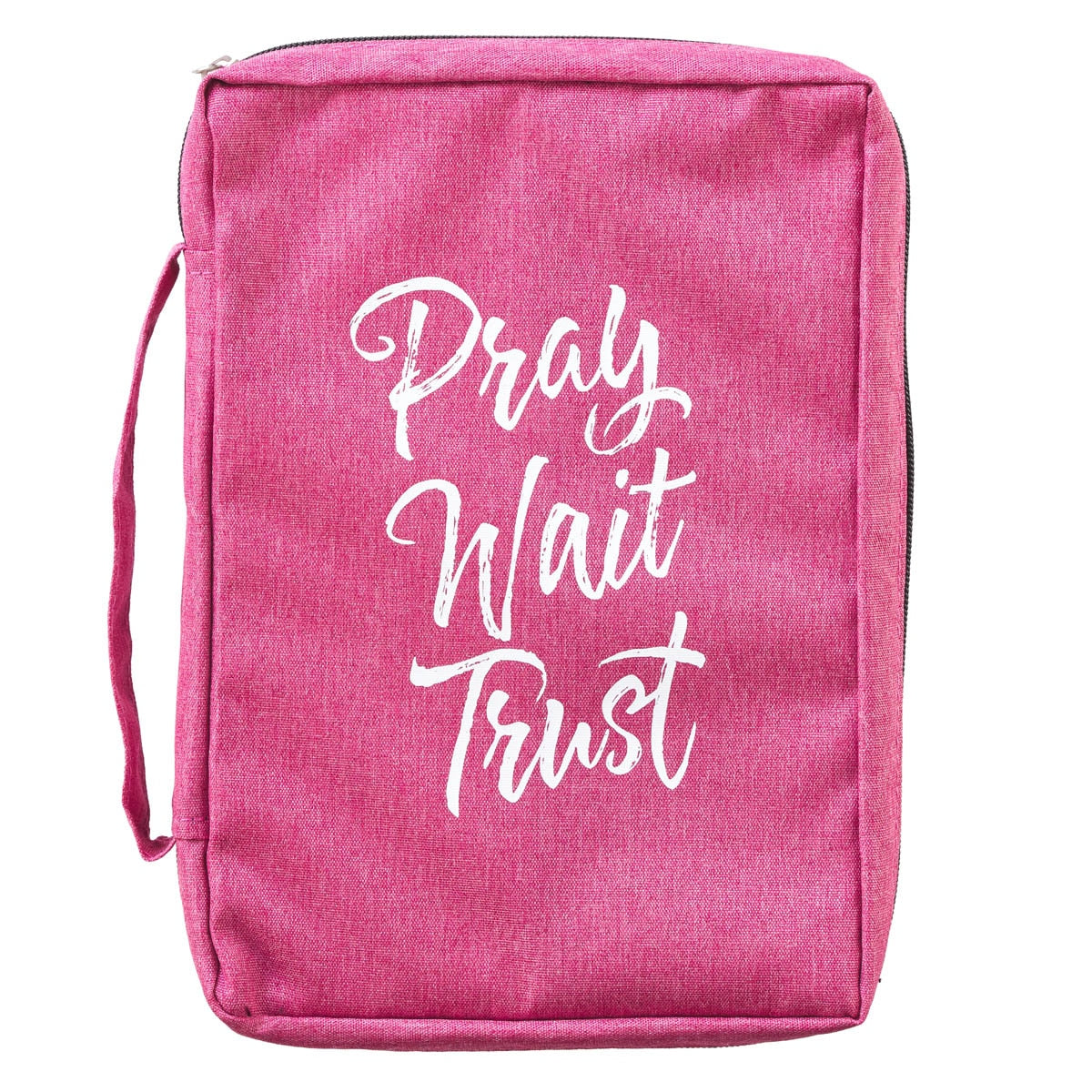 Pray Wait Trust Pink Poly-canvas Value Bible Cover