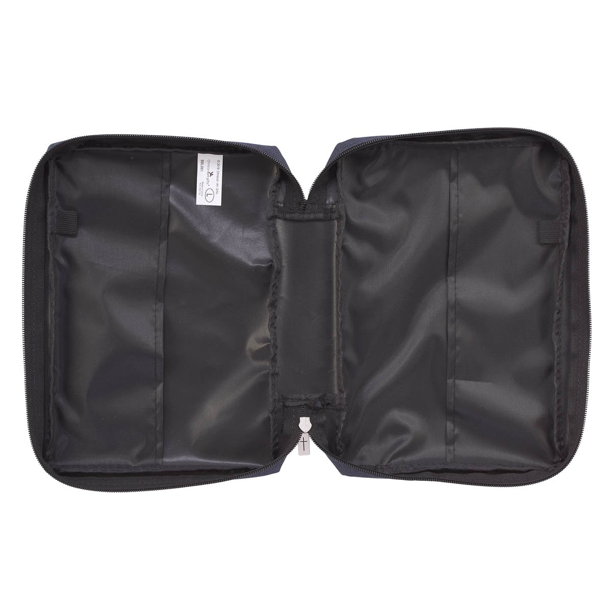 Be Still and Know Navy Poly-canvas Bible Cover - Psalm 46:10