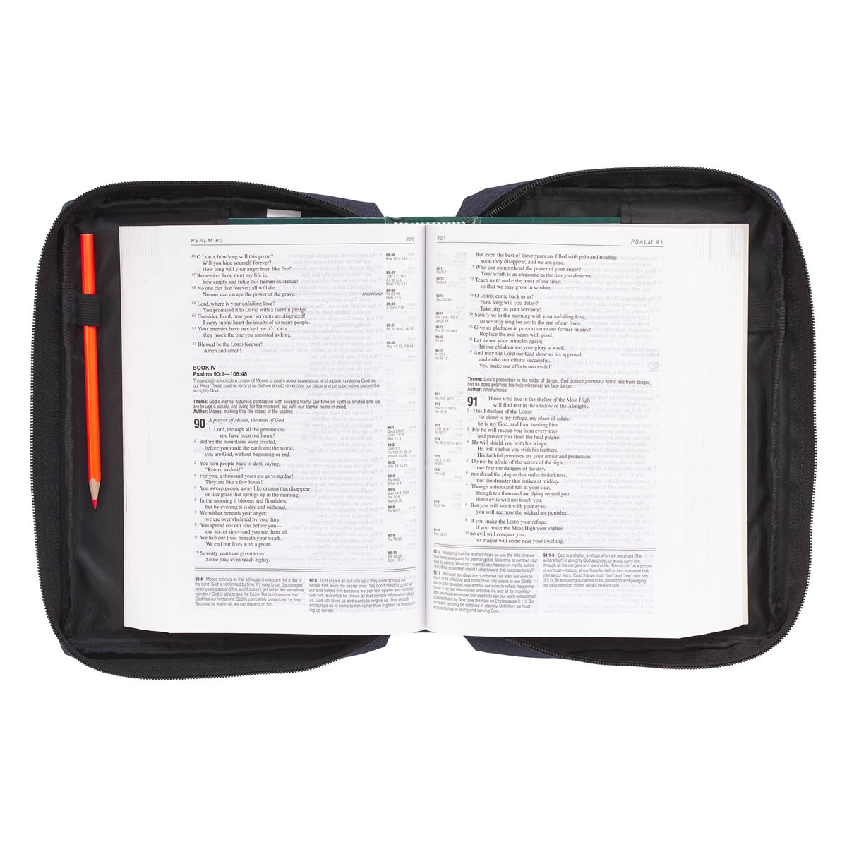 Be Still and Know Navy Poly-canvas Bible Cover - Psalm 46:10