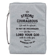 Strong and Courageous Poly-Canvas Bible Cover