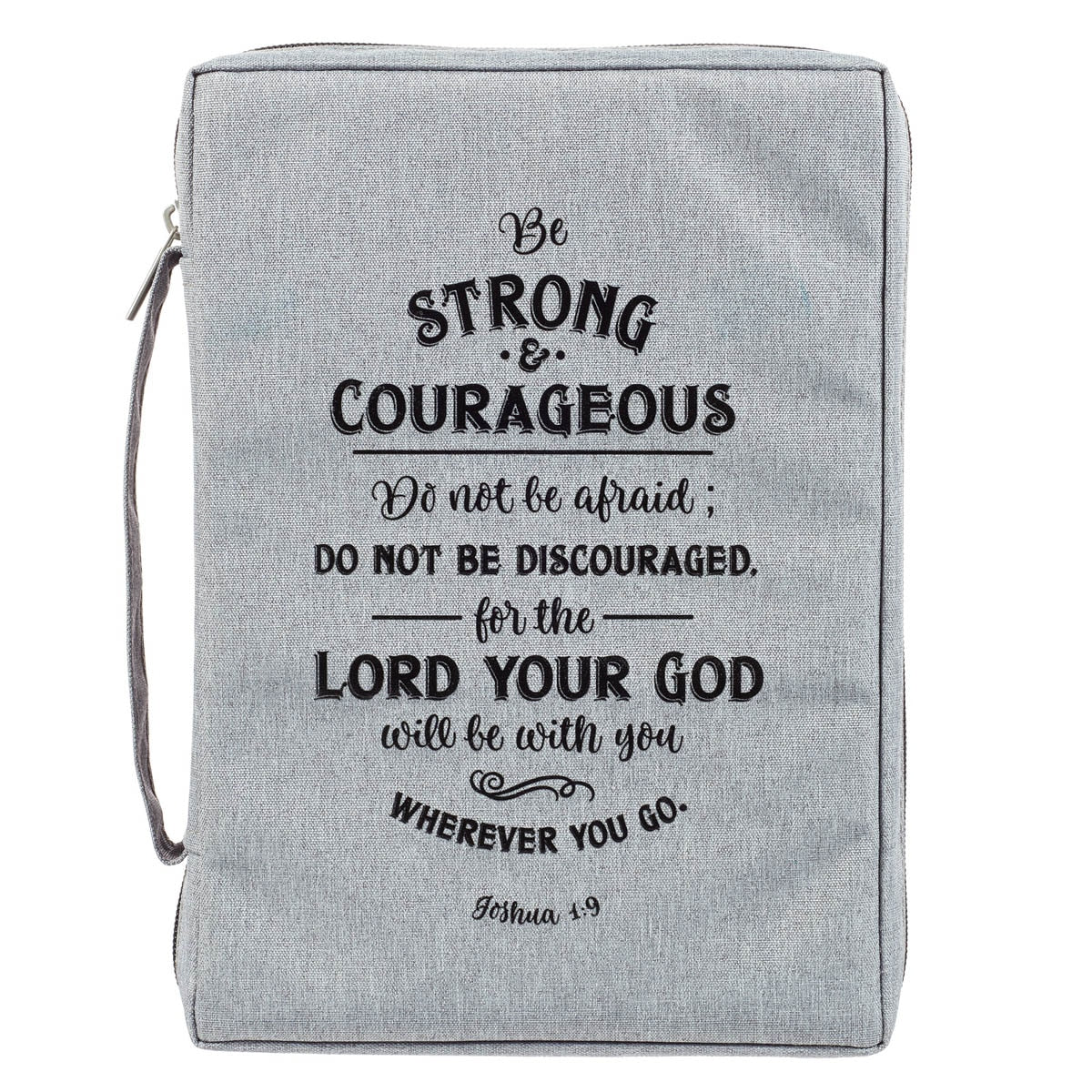 Strong and Courageous Poly-Canvas Bible Cover