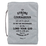 Strong and Courageous Poly-Canvas Bible Cover