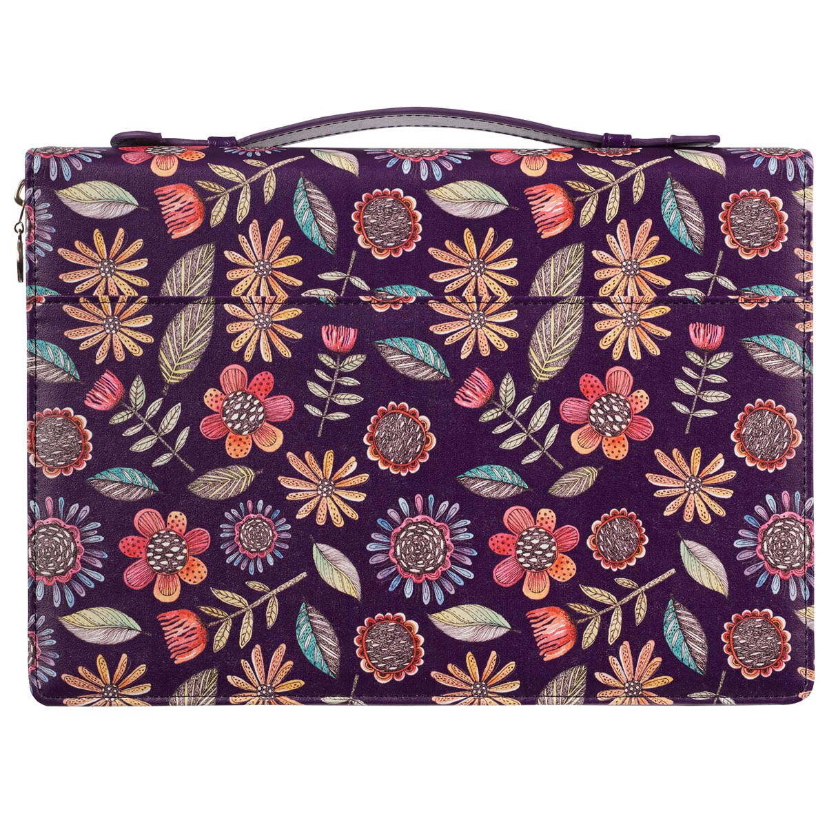 I Know the Plans Purple Floral Faux Leather Fashion Bible Cover - Jeremiah 29:11