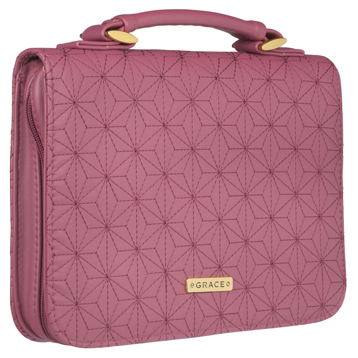Grace Dusty Rose Pink Faux Leather Fashion Bible Cover