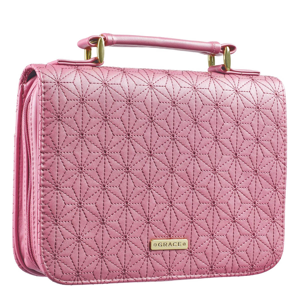 Grace Dusty Rose Pink Faux Leather Fashion Bible Cover