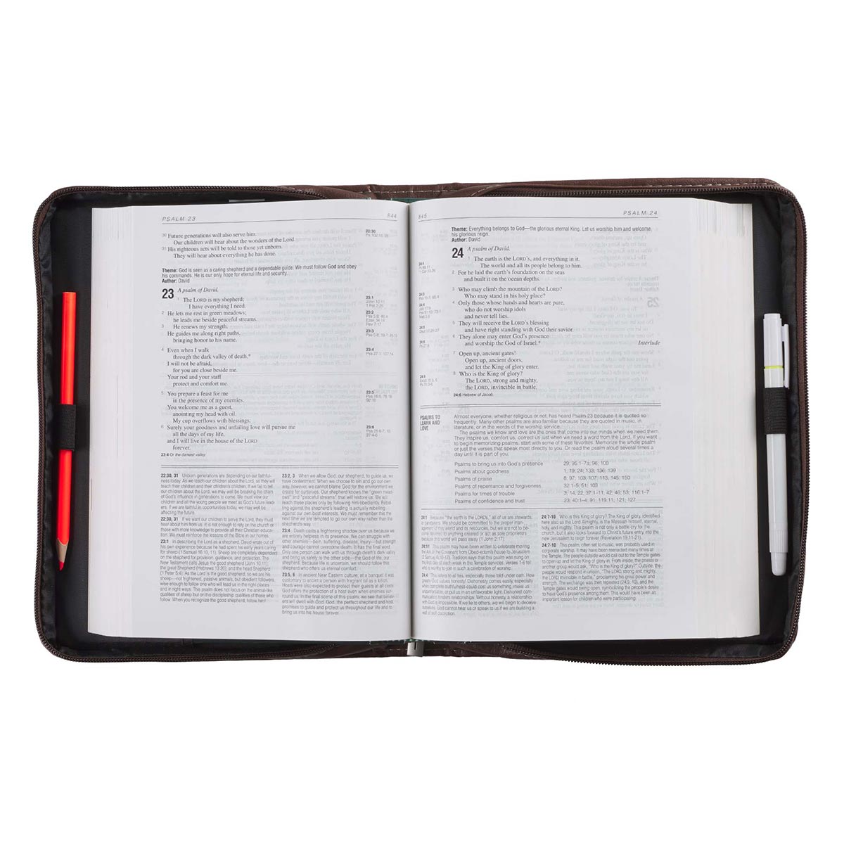 A Man's Heart Brown Faux Leather Classic Bible Cover - Proverbs 16:9
