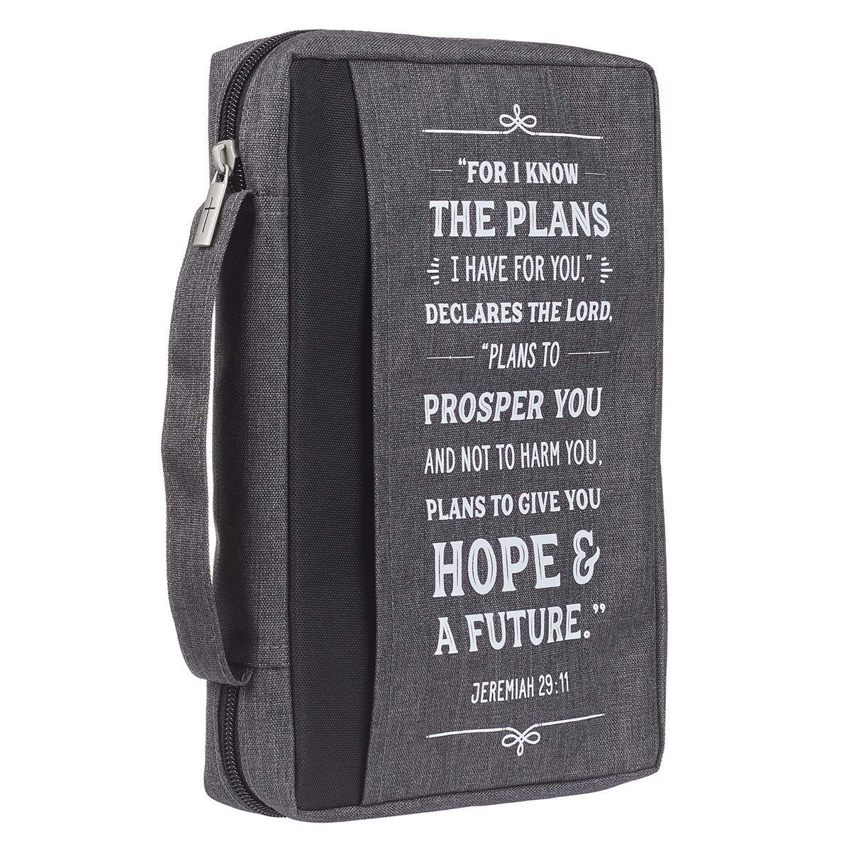 I Know the Plans Charcoal Value Bible Case - Jeremiah 29:11