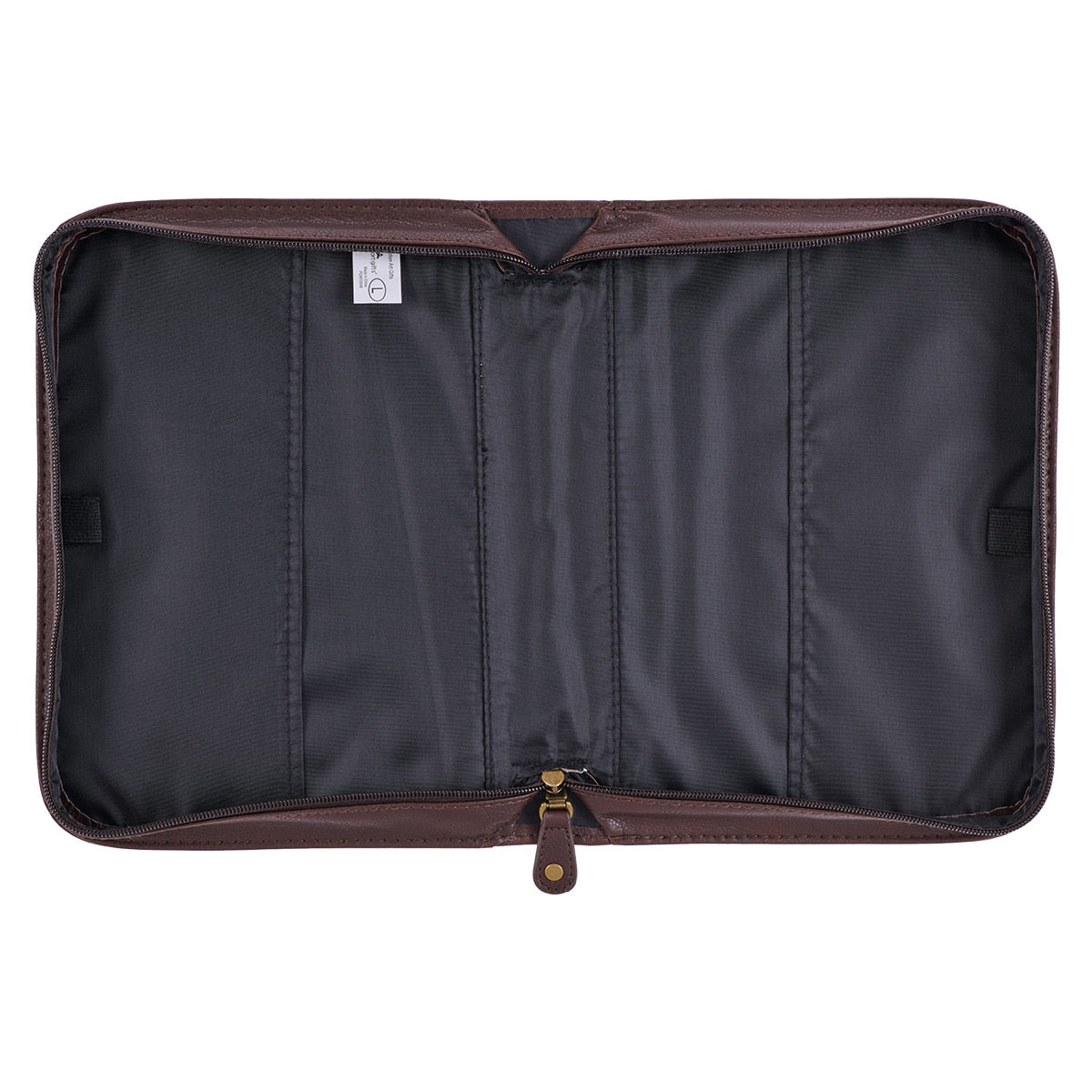 Do Not Be Afraid  Two-tone Toffee and Chocolate Brown Faux Leather Bible Cover – Joshua 1:9