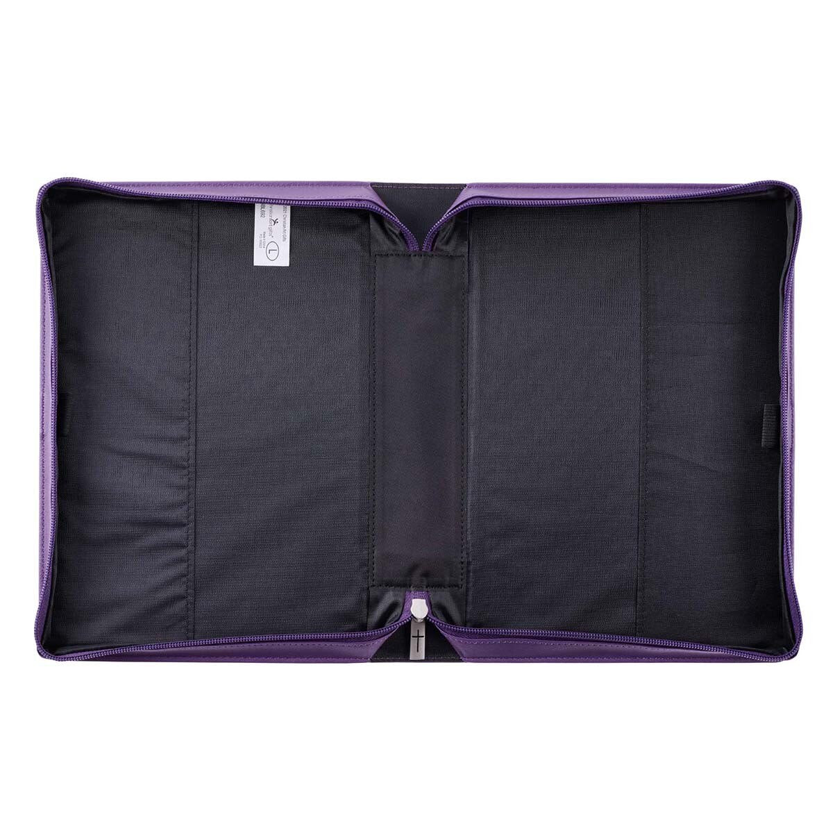 Purple Floral Blessed Is The One Faux Leather Fashion Bible Cover - Jeremiah 17:7