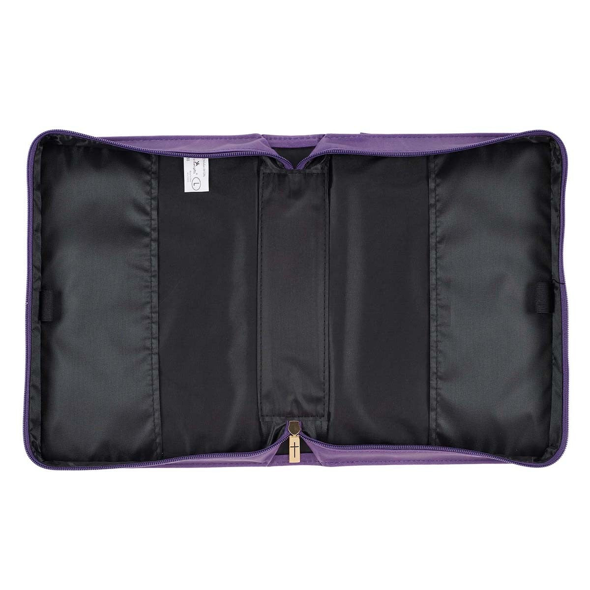 Purple Sunflower Strength & Dignity Faux Leather Fashion Bible Cover - Proverbs 31:25