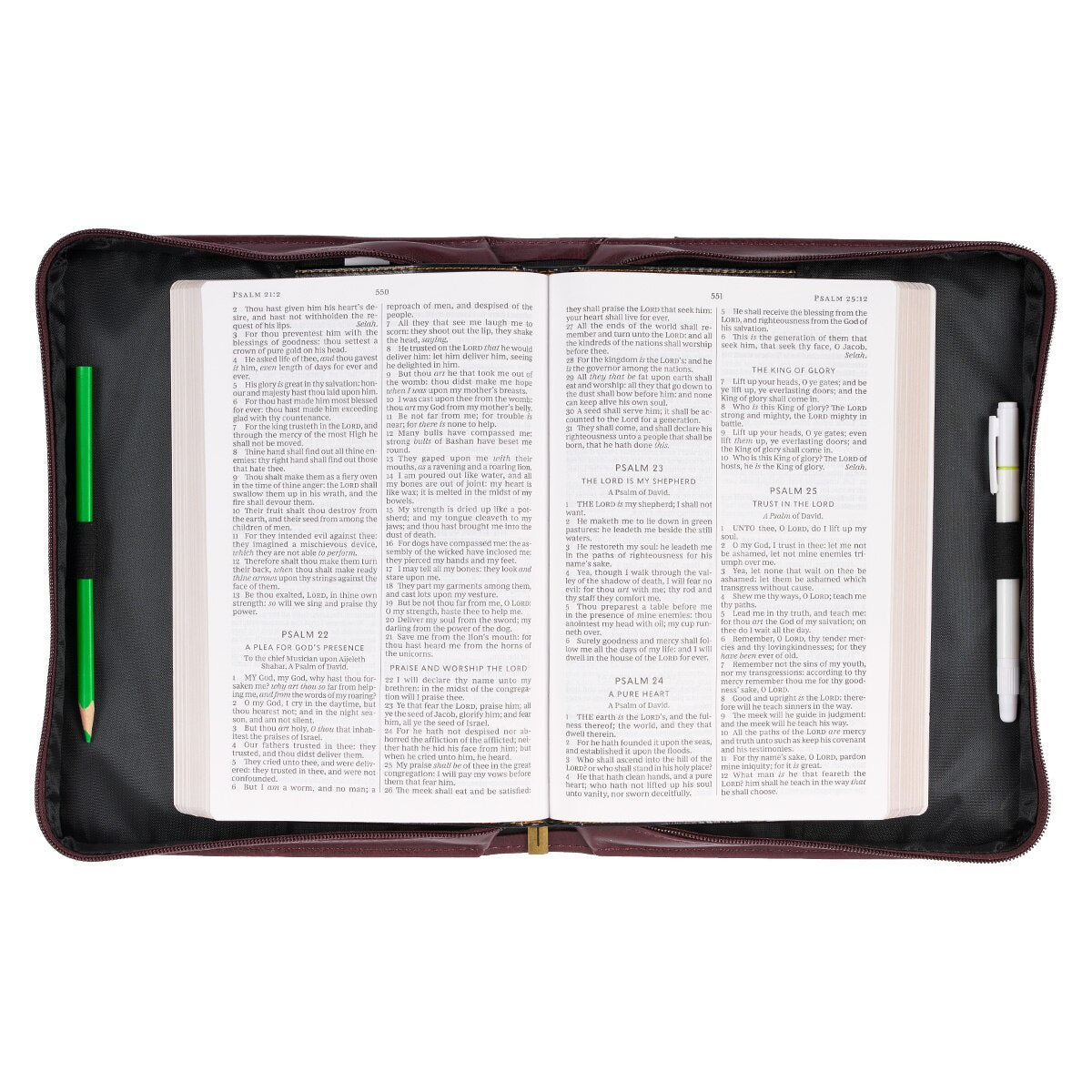 Burgundy Be Still and Know Classic Faux Leather Bible Cover - Psalm 46:10