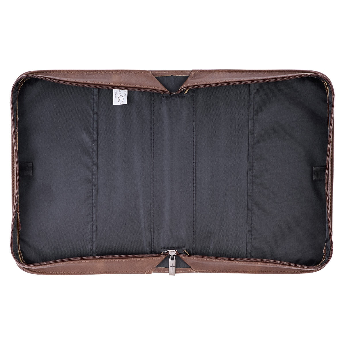 Blessed Is The Man Two-tone Brown Faux Leather Bible Cover - Jeremiah 17:7