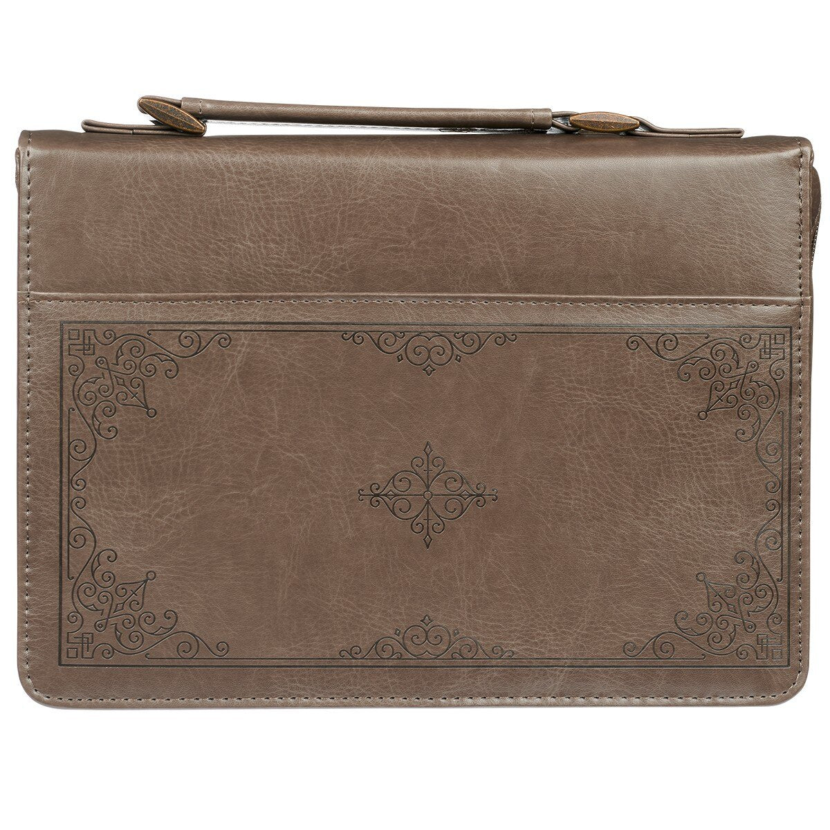 For I know the Plans Brown Faux Leather Classic Bible Cover - Jeremiah 29:11