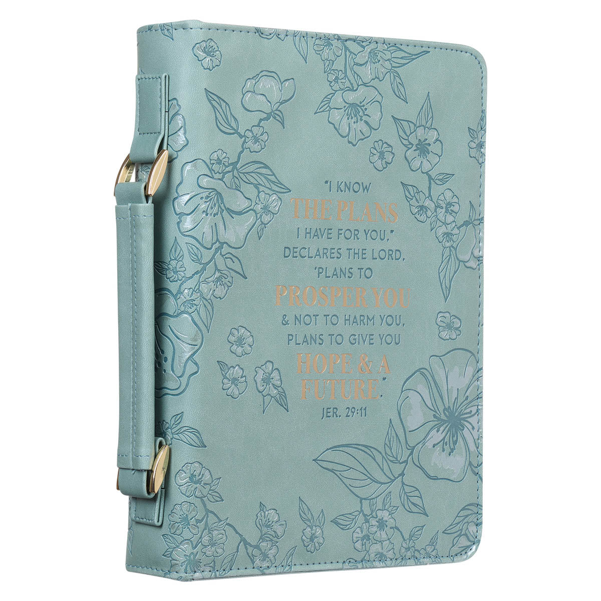 Plans to Prosper You Teal Faux Leather Fashion Bible Cover – Jeremiah 29:11