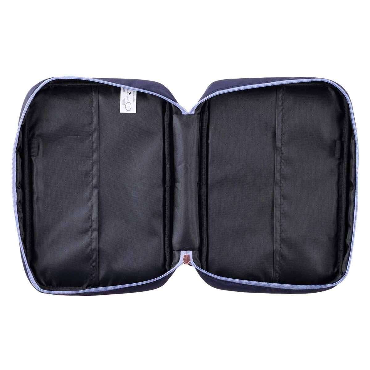 God's Word Stands Forever Navy Floral Nylon Fashion Bible Cover - Isaiah 40:8