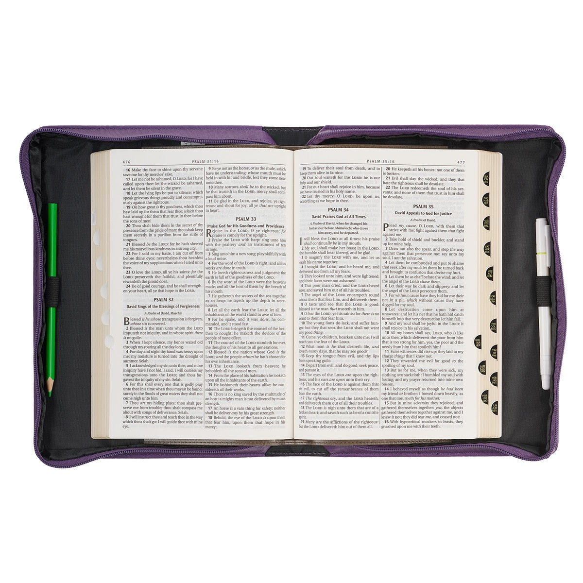 Strength & Dignity Purple Landscape Faux Leather Fashion Bible Cover – Proverbs 31:25