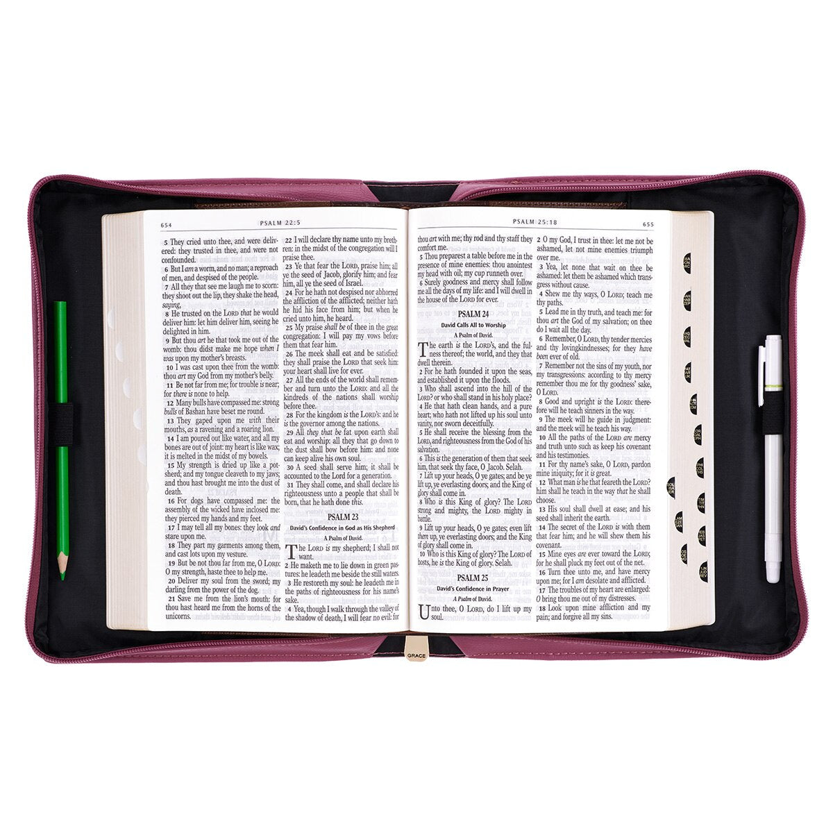 All Things Are Possible Vintage Dusty Rose Faux Leather Fashion Bible Cover – Matthew 19:26