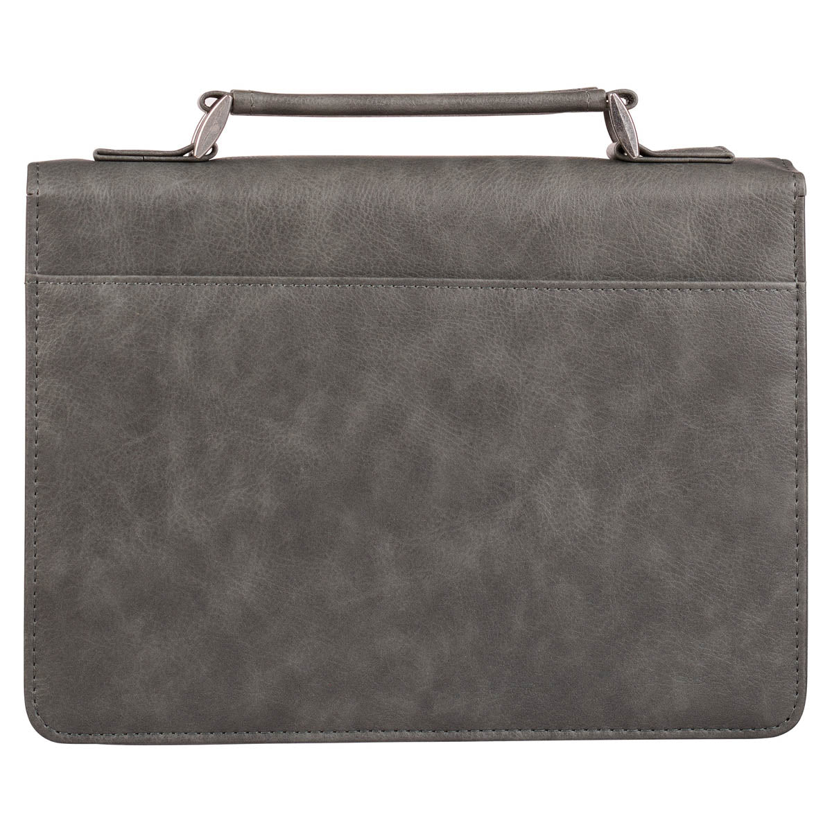 Trust in the LORD Gray and Black Faux Leather Bible Cover - Proverbs 3:5