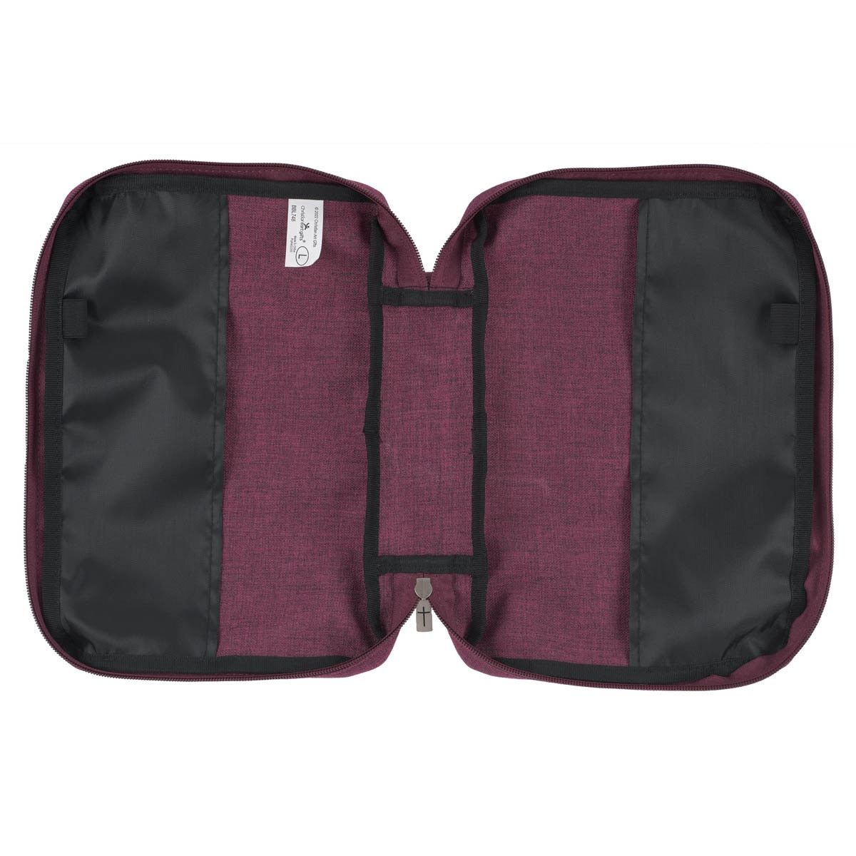 Plum Poly-Canvas Value Bible Cover with Grace Badge - John 1:16