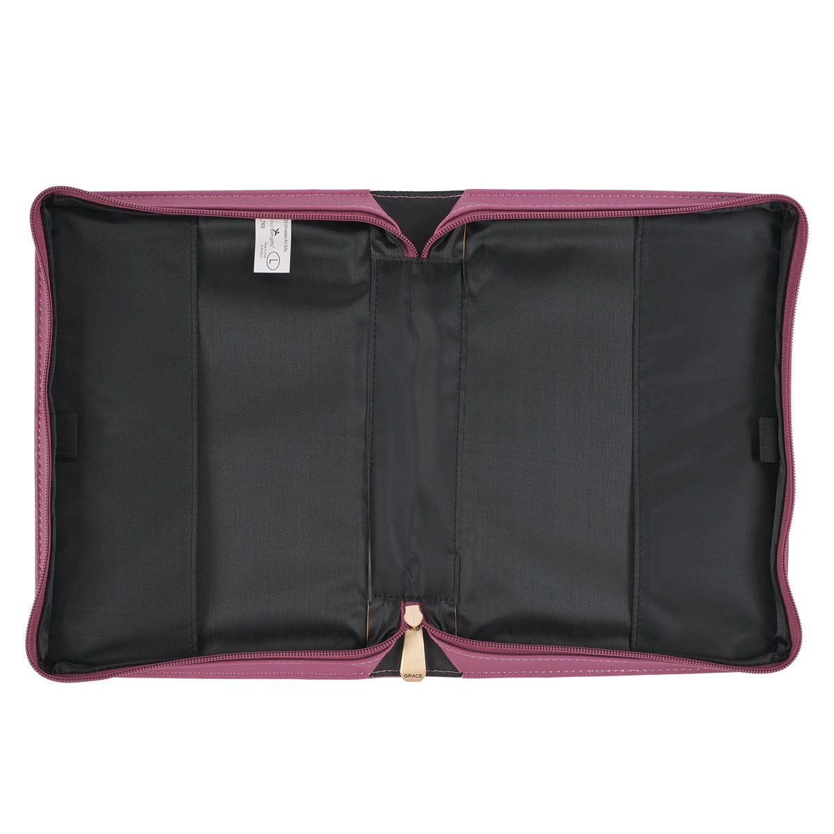 Strong and Courageous Topaz Pink Faux Leather Fashion Bible Cover - Joshua 1:9