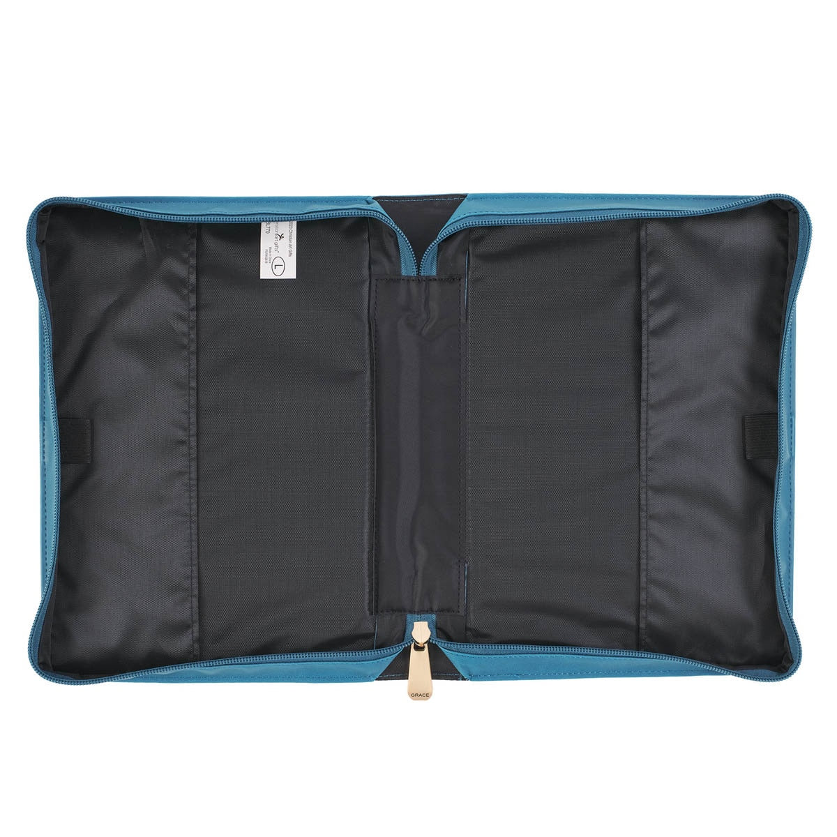 Hope in the LORD Floral Mediterranean Blue Faux Leather Fashion Bible Cover