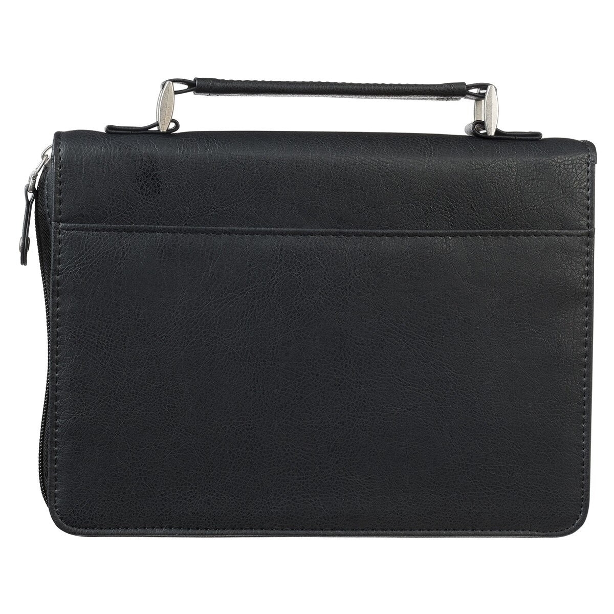 Be Strong in the Lord Black and Gray Lion Faux Leather Classic Bible Cover - Ephesians 6:10