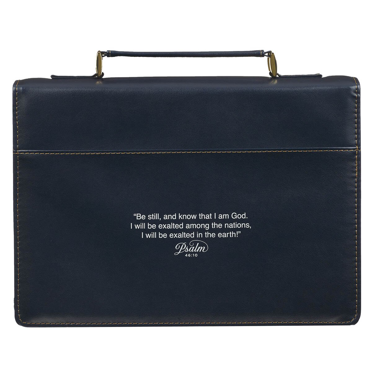 Be Still Serene Roses Blue Faux Leather Bible - Psalm 46:10