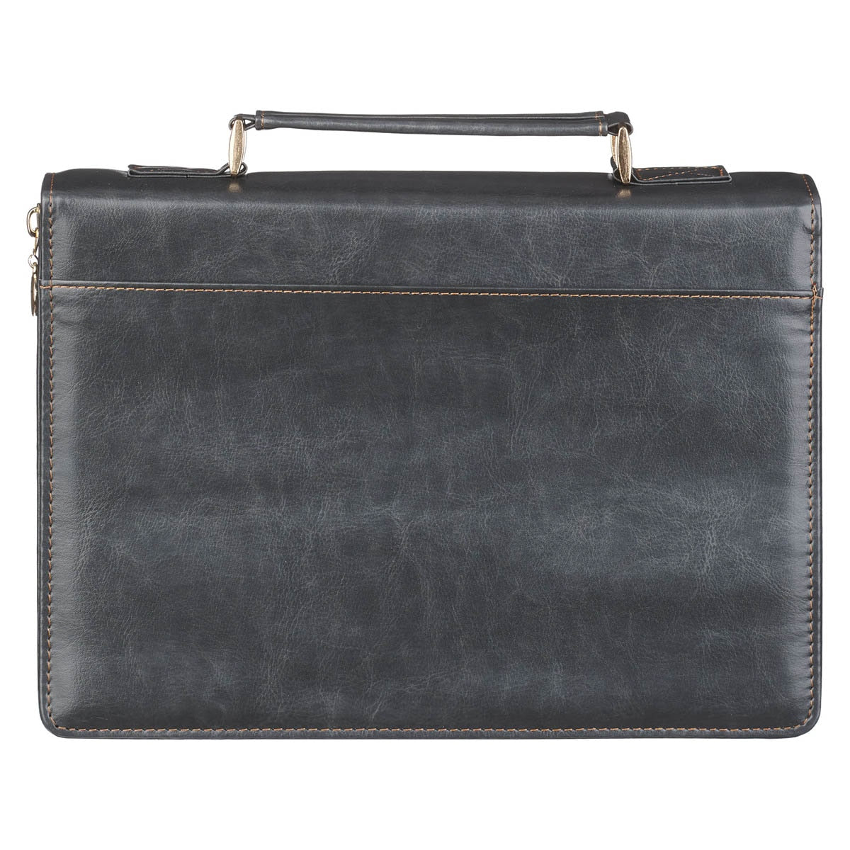 Trust in the Lord Black and Gray Faux Leather Fashion Bible Cover - Proverbs 3:5