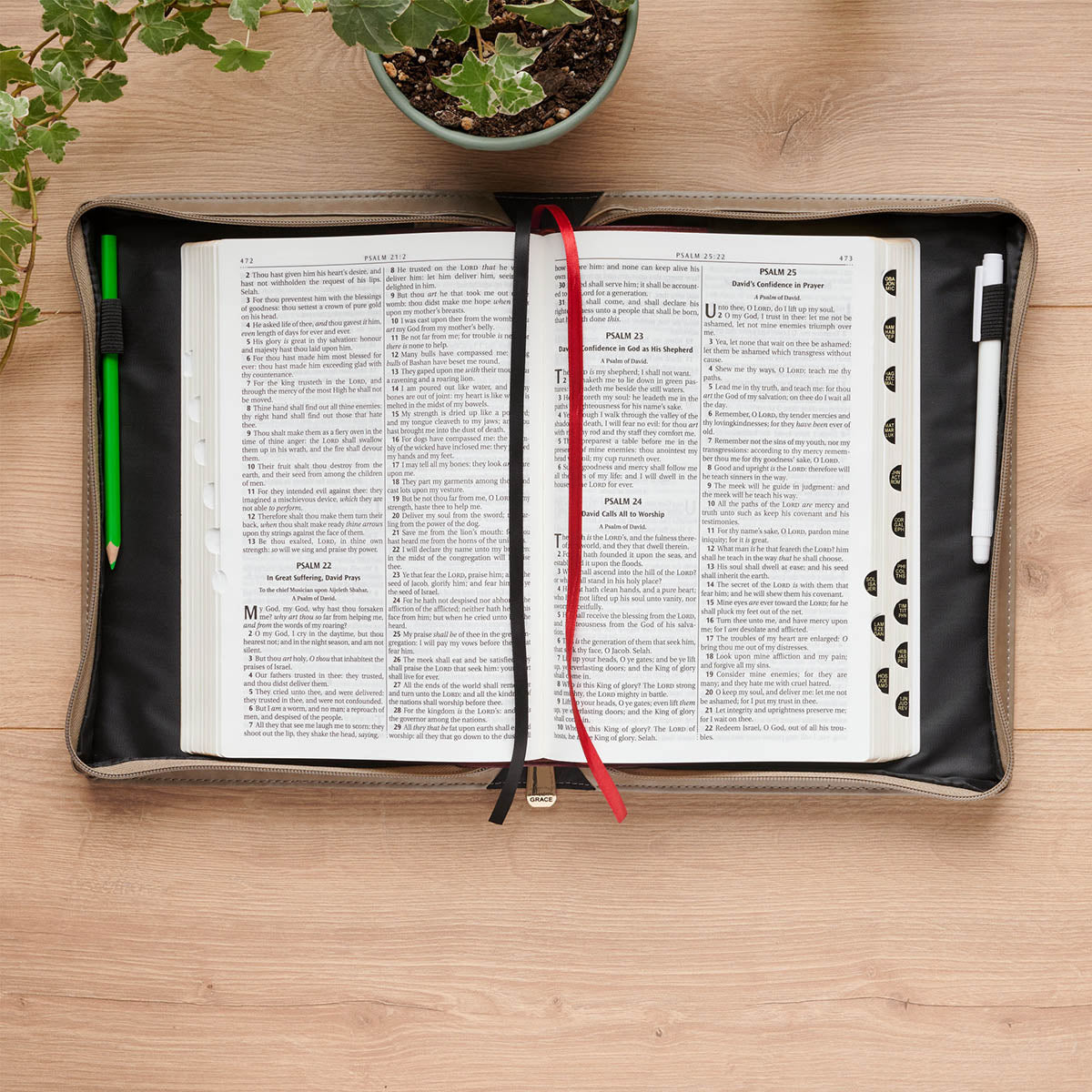 Amazing Grace Taupe Crown of Thorns Faux Leather Fashion Bible Cover - Isaiah 53:5