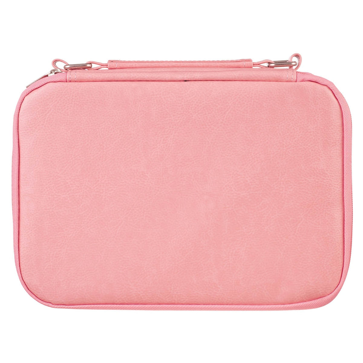 Two-fold Pink Faux Leather Organizer Bible Cover