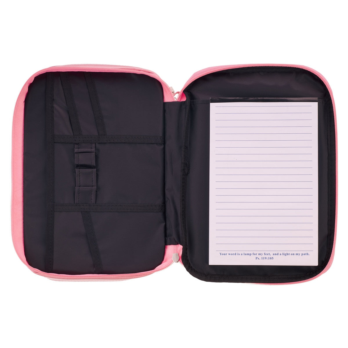 Two-fold Pink Faux Leather Organizer Bible Cover