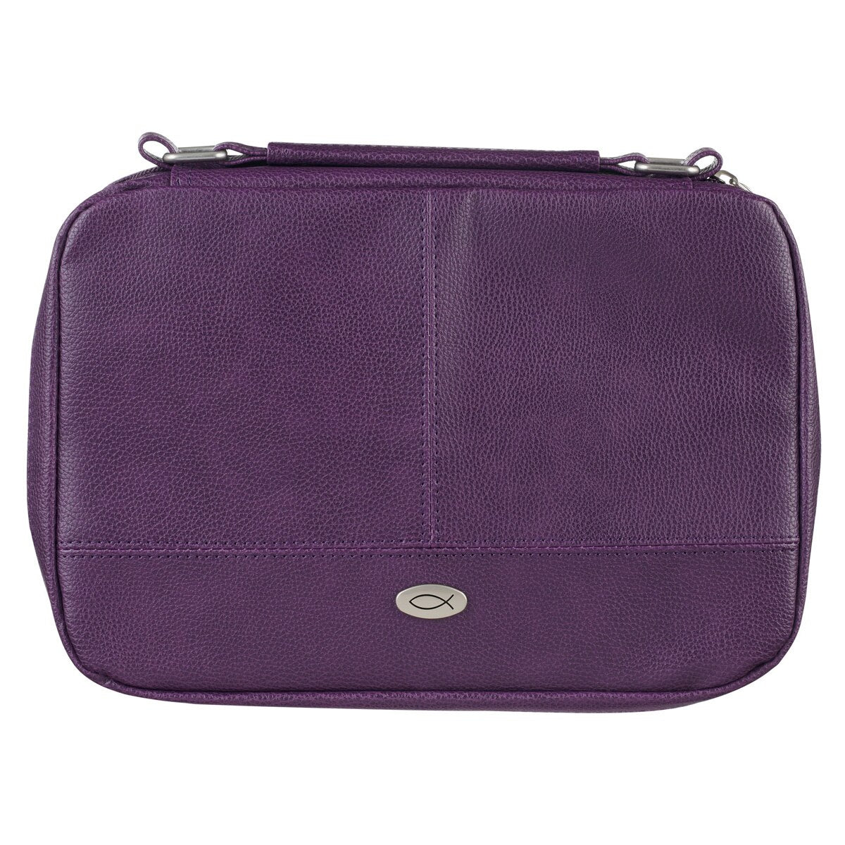 Two-fold Purple Faux Leather Organizer Bible Cover