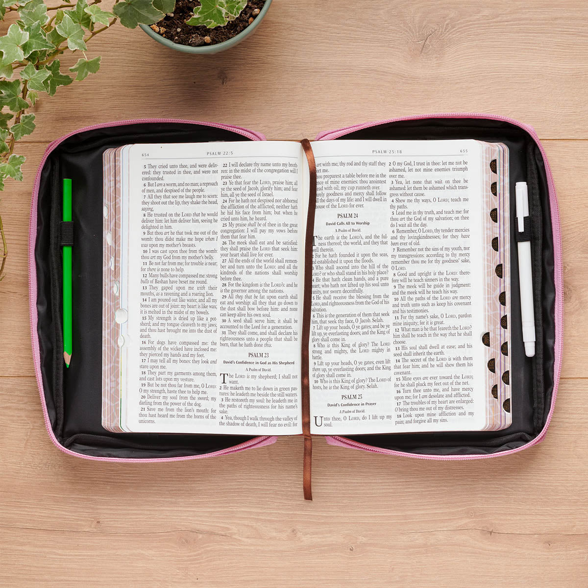 Glad Heart Cheerful Face Pink Fashion Bible Cover - Proverbs 15:13