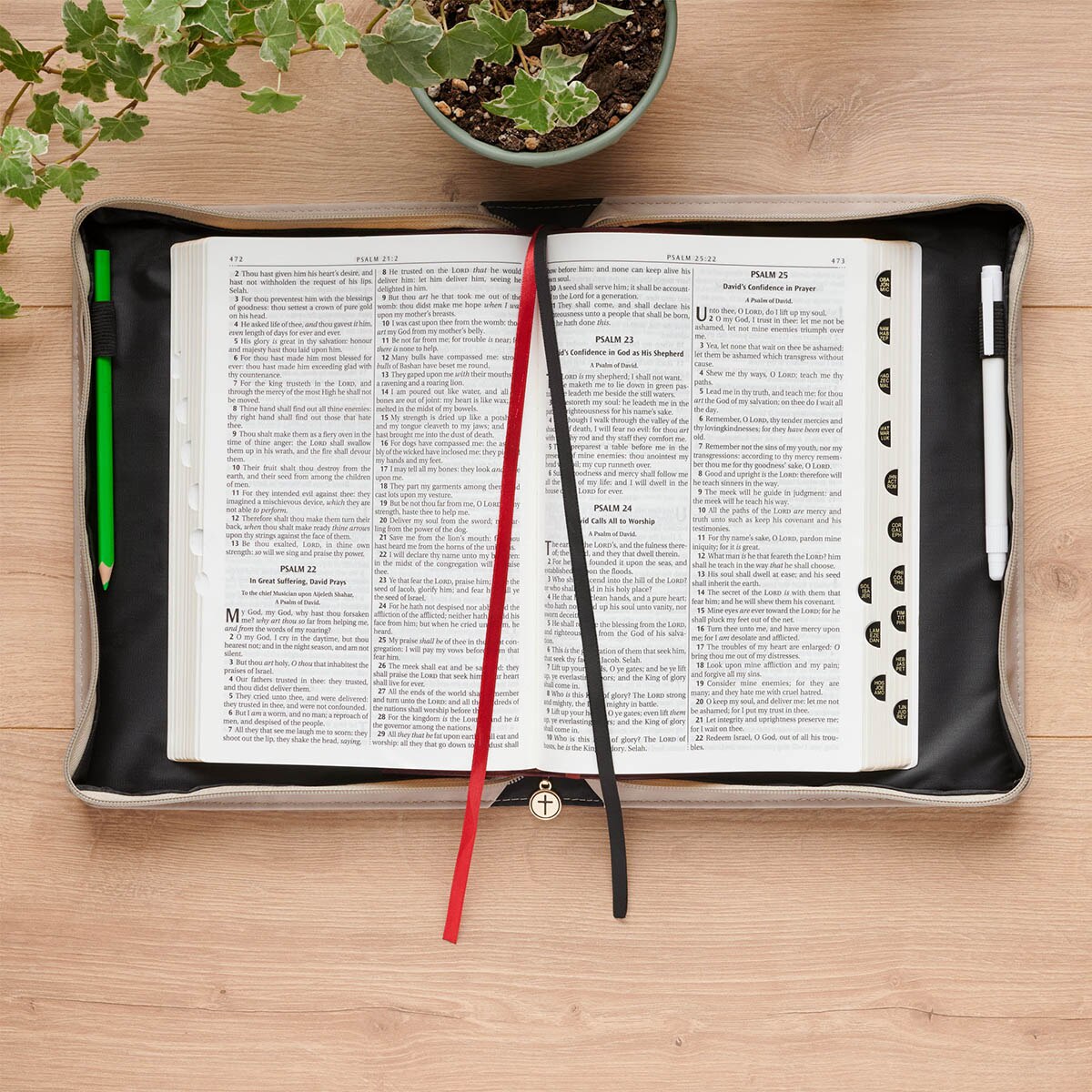 Sufficient Grace Taupe Wildflower Tapestry Faux Leather Fashion Bible Cover - 2 Corinthians 12:9
