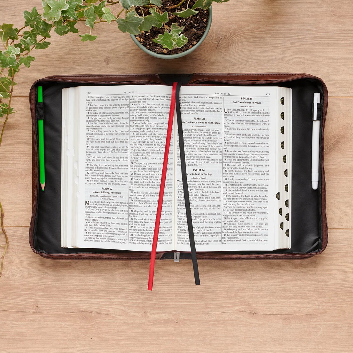 The Lord is My Strength Lion Honey-brown Faux Leather Classic Bible Cover - Exodus 15:2