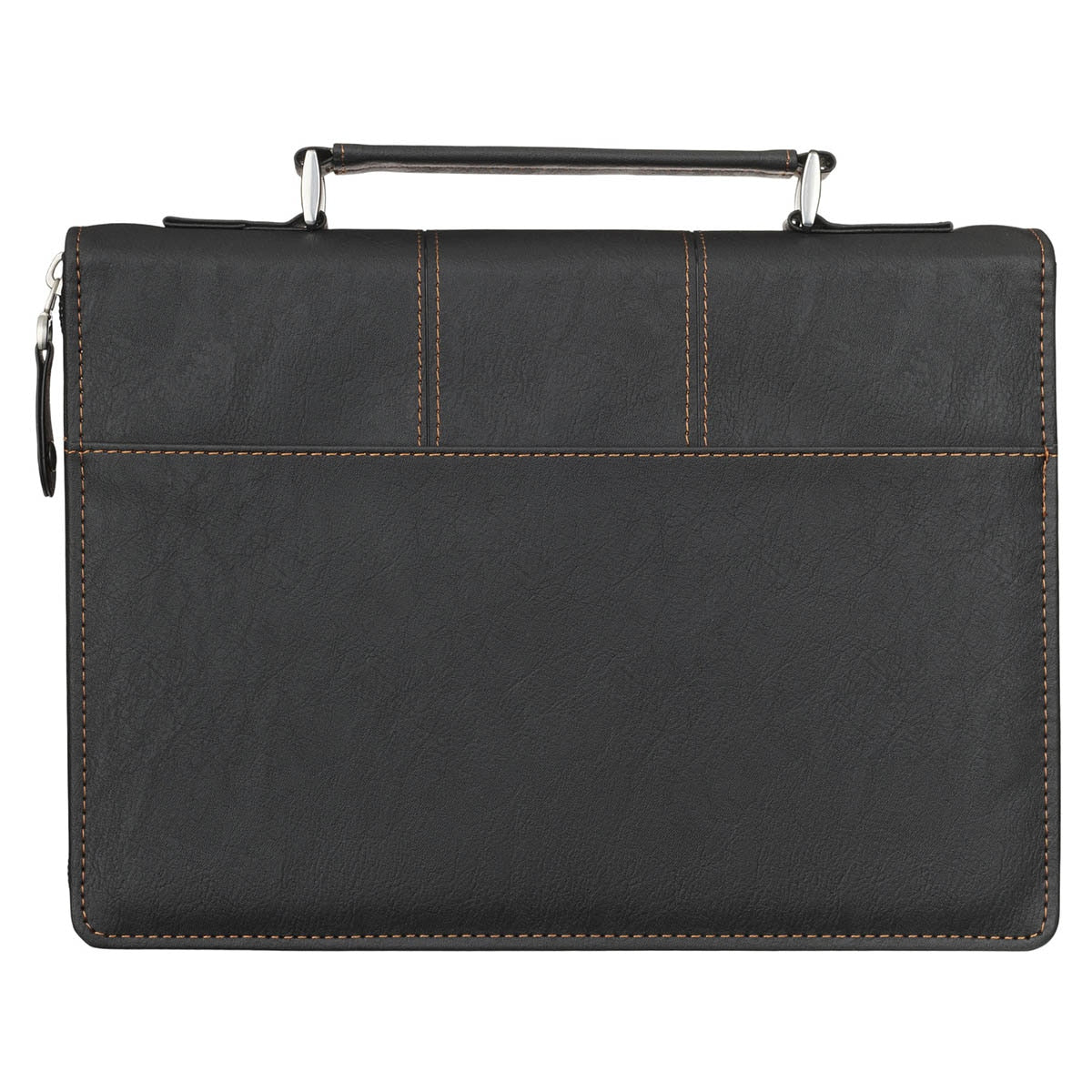 Be Strong Black Faux Leather Classic Bible Cover - Ephesians 6:10